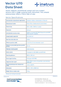 Vector - U70 Datasheet